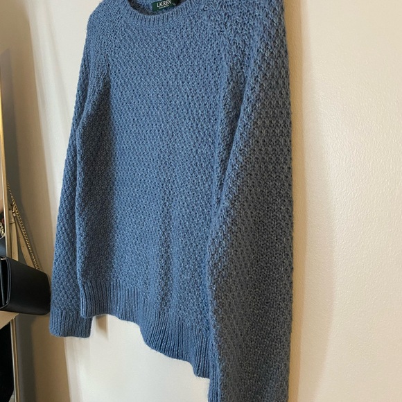 Ralph Lauren Women’s Blue Crew Neck Knit Sweater Wool blend - Picture 5 of 8